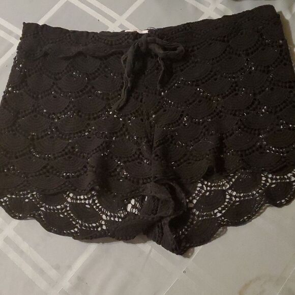 MUD PIE CROCHE DRESS SIZE L BLACK - Picture 7 of 9